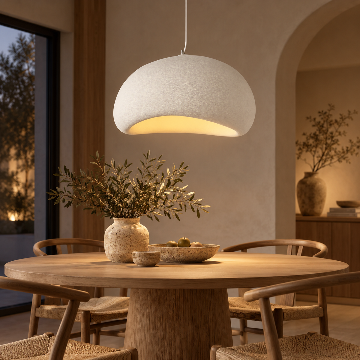 Light that gathers over the table
