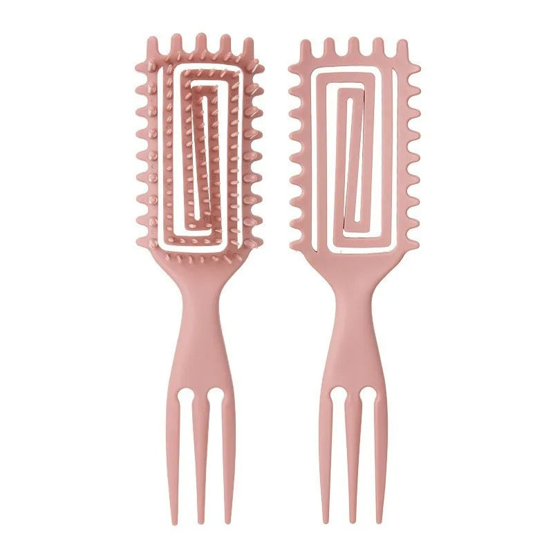 Styling hair brush with sectioning handle