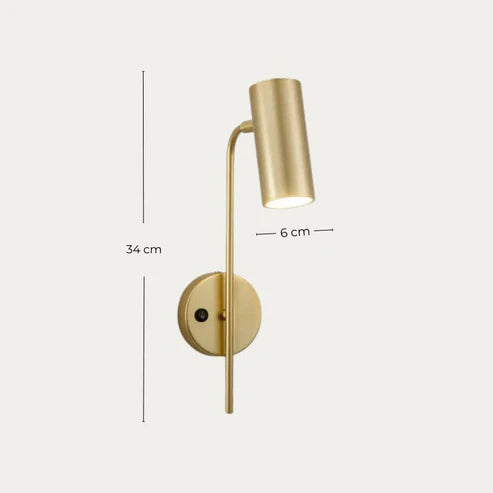 minimal black wall lamp