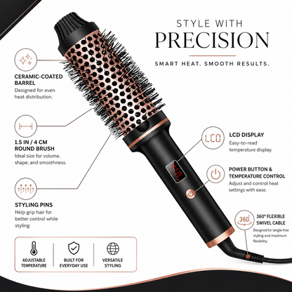 Hot air brush styler