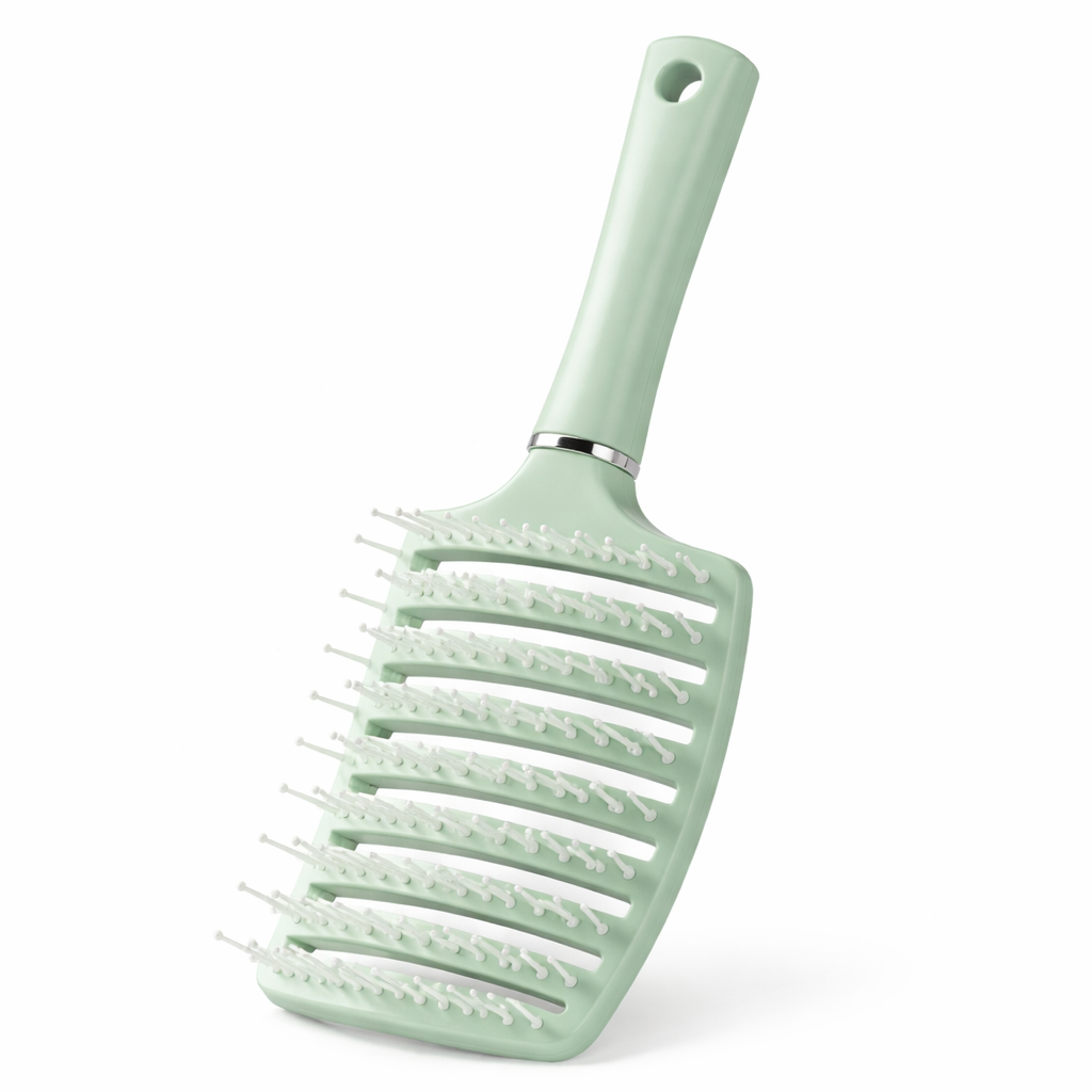 Ventilated paddle hair brush