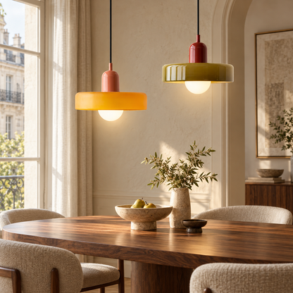 Bauhaus Ring Shade Glass Pendant Light