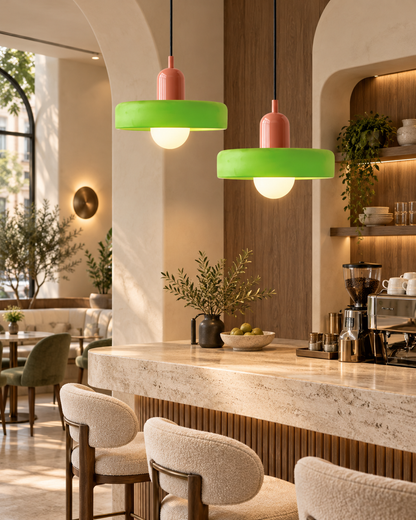 Bauhaus Ring Shade Glass Pendant Light