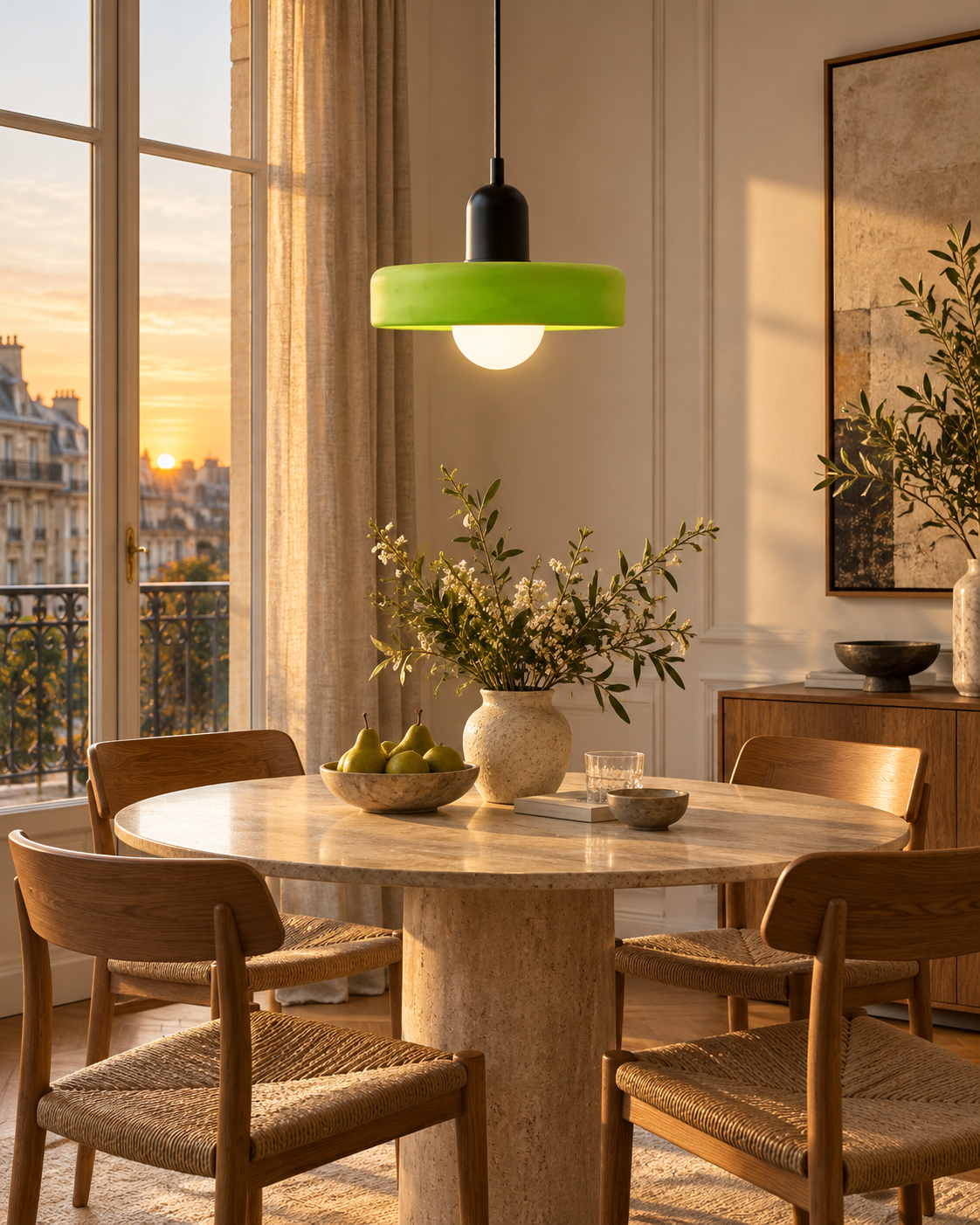 Bauhaus Ring Shade Glass Pendant Light