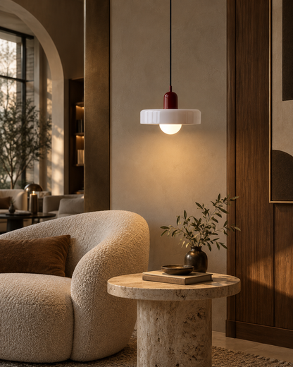 Bauhaus Ring Shade Glass Pendant Light