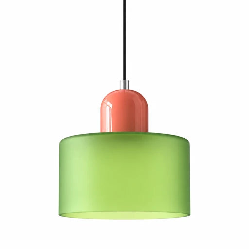 Bauhaus coloured glass pendant light