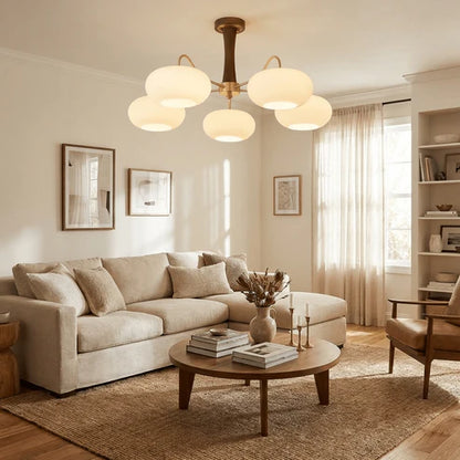 curved-arm-glass-shade-chandelier
