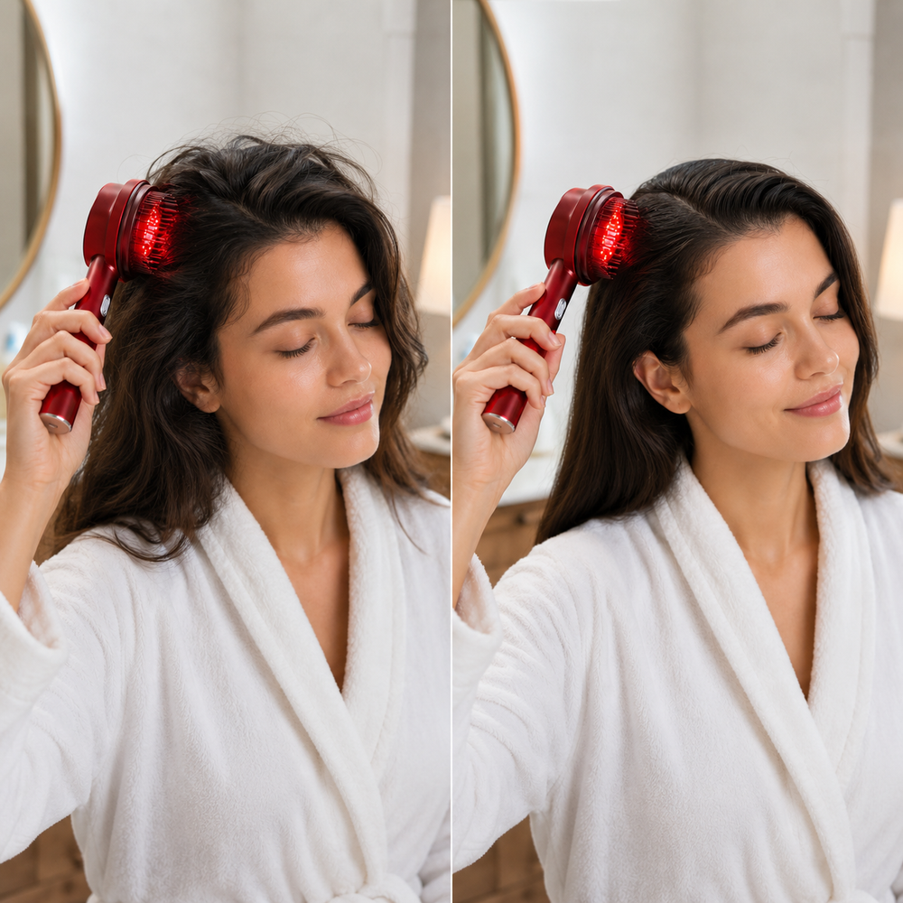 Easy Scalp Massage with LED Comb Design