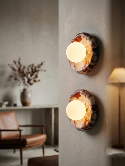 G9 marble wall sconce
