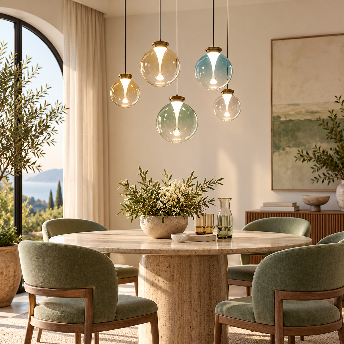 Glass Globe Pendant Light