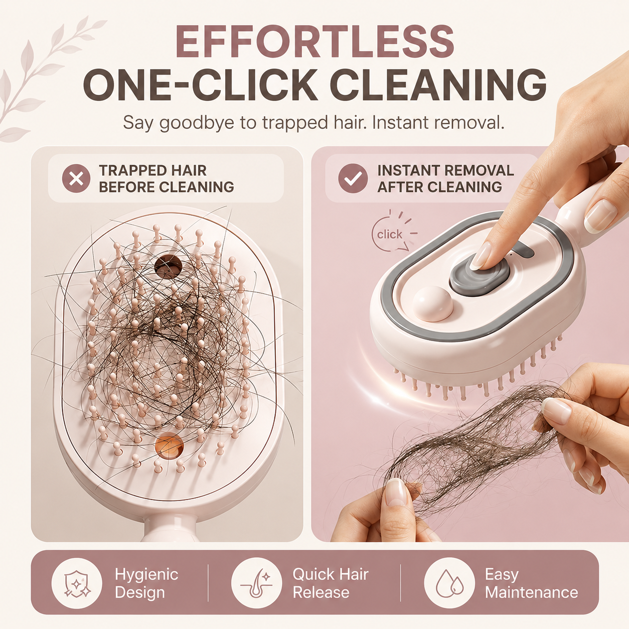 Self Cleaning Hair Brush