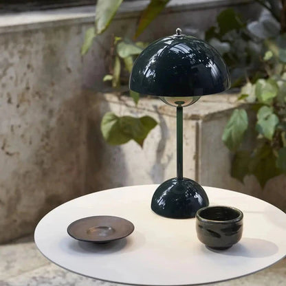 USB-C Rechargeable Mushroom Table Lamp with Touch Dimmer
