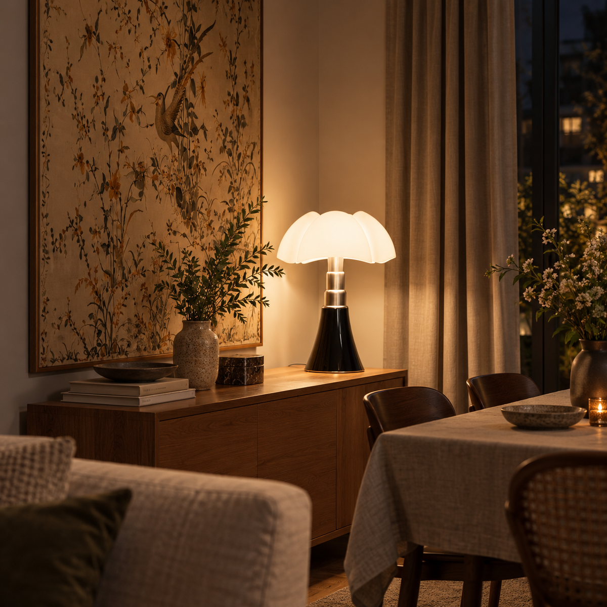 An evening glow that fills the corner