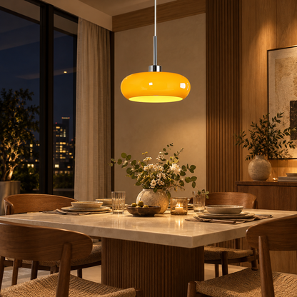 Bauhaus E27 glass pendant light 28cm