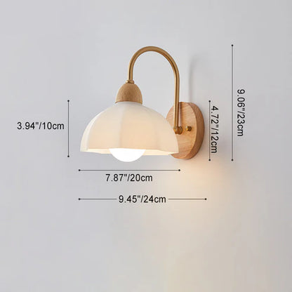 bedside flower wall light
