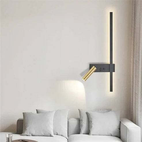 black wall mounted bedroom light
