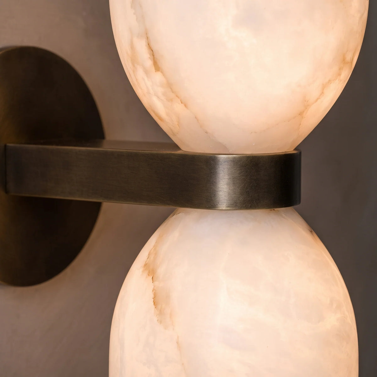 brass and alabaster wall light