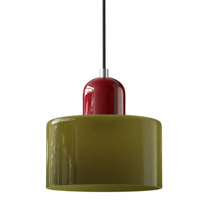 coloured glass pendant light