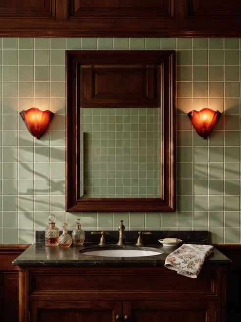 corolla glass wall sconce
