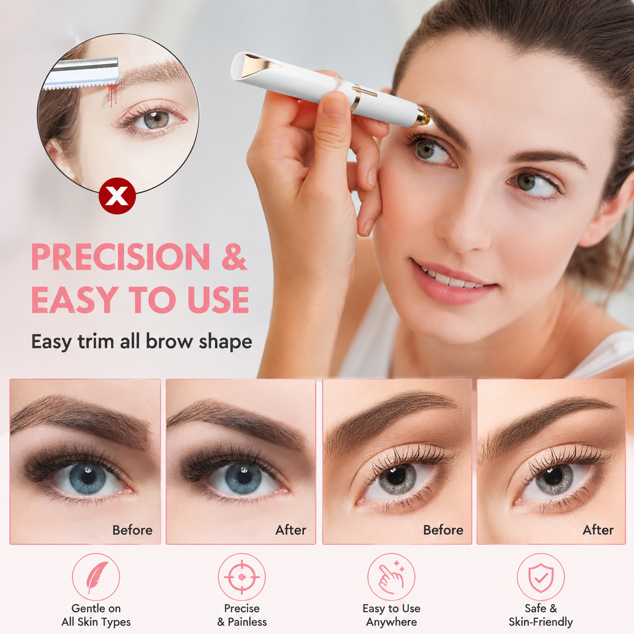 electric eyebrow trimmer for women