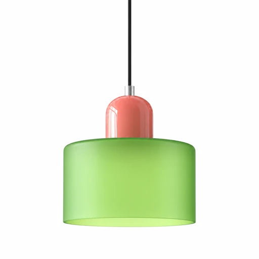 frosted green glass pendant light