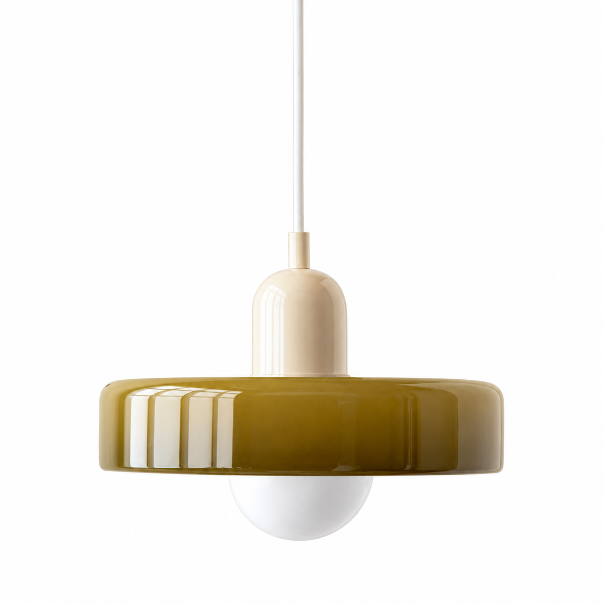 geometric glass pendant light