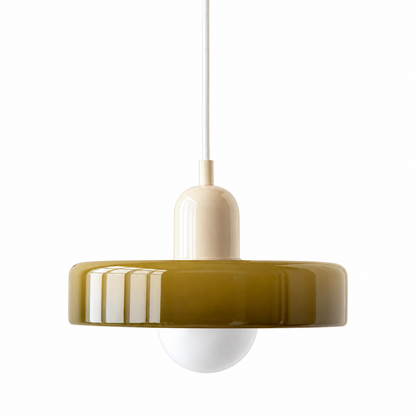 geometric glass pendant light