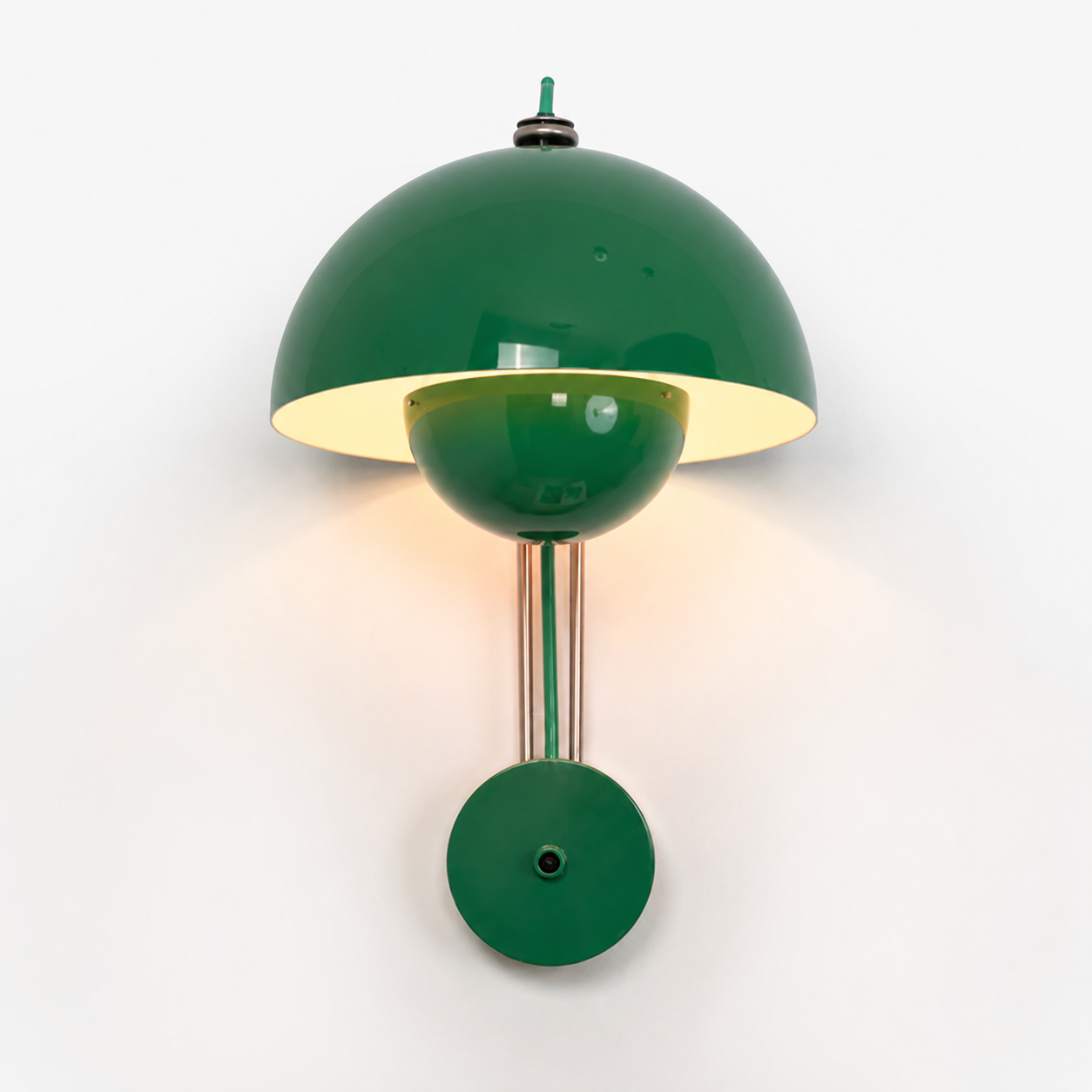 glossy green wall lamp
