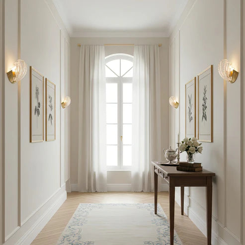gold wall mounted sconce
