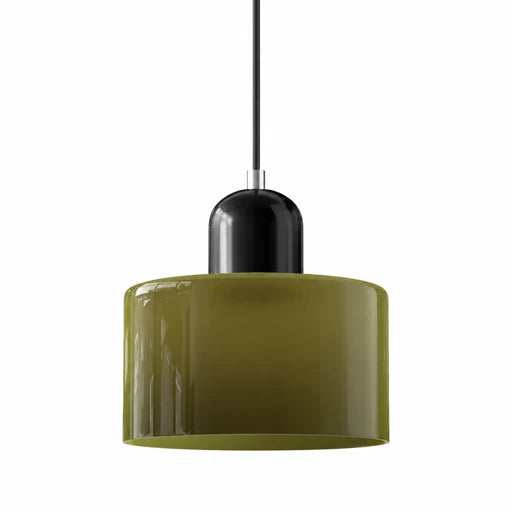 green glass pendant light