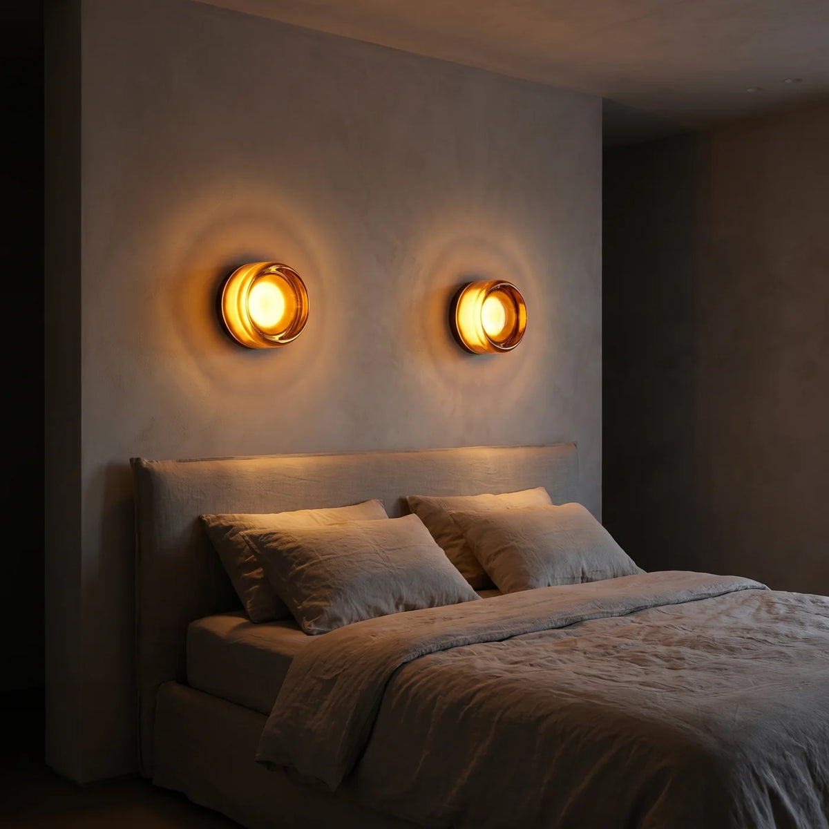 hardwired glass wall light