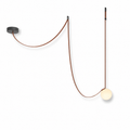 Leather Globe Pendant Light