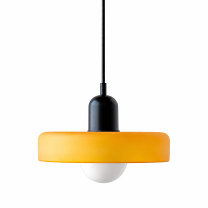 matte green glass pendant light