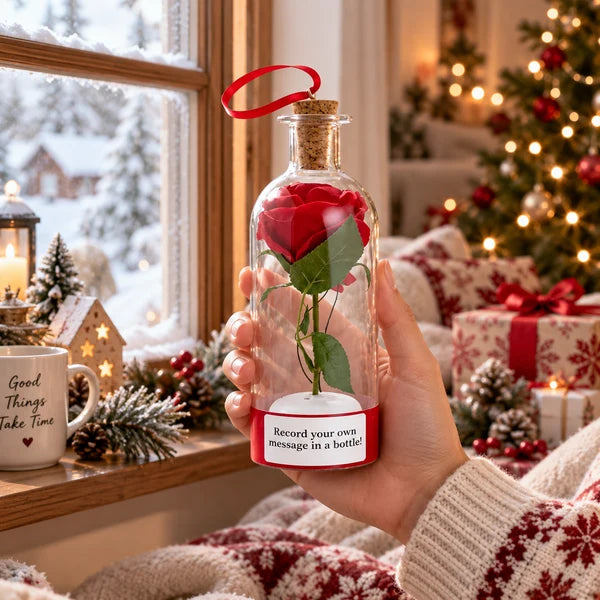 mini christmas tree in bottle