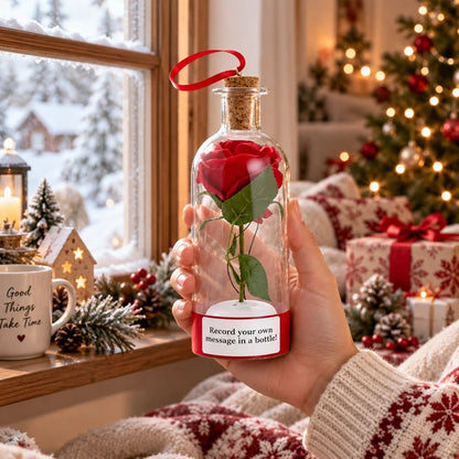 mini christmas tree in bottle