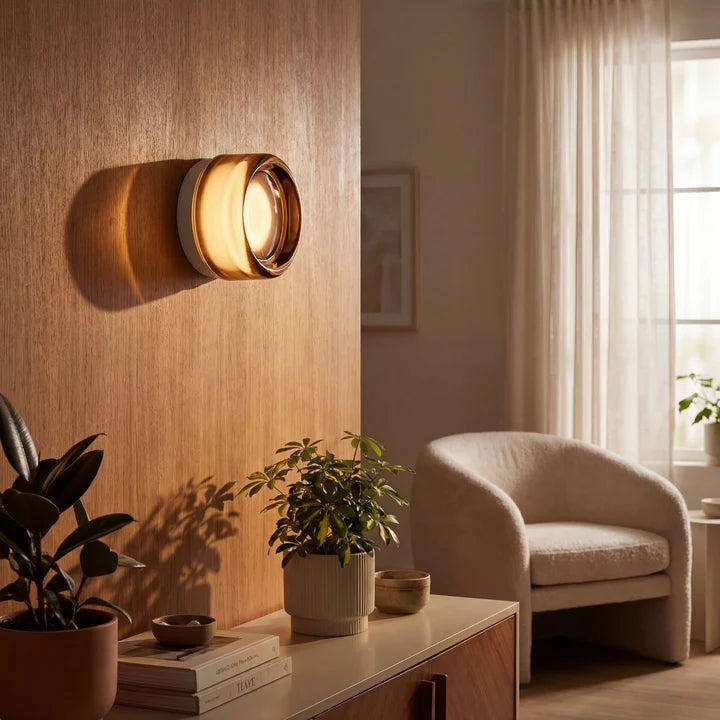 modern amber wall lamp