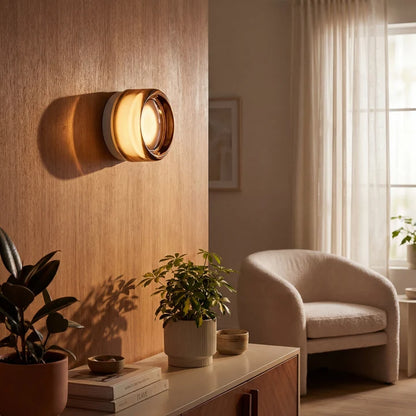 modern amber wall lamp