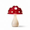 Mushroom Table Lamp with Polka Dot Shade