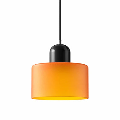 orange glass pendant light