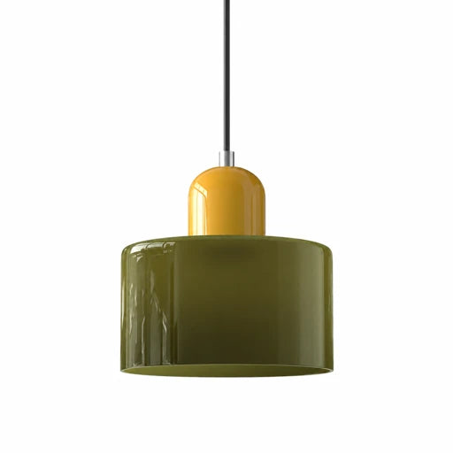 pink glass pendant light