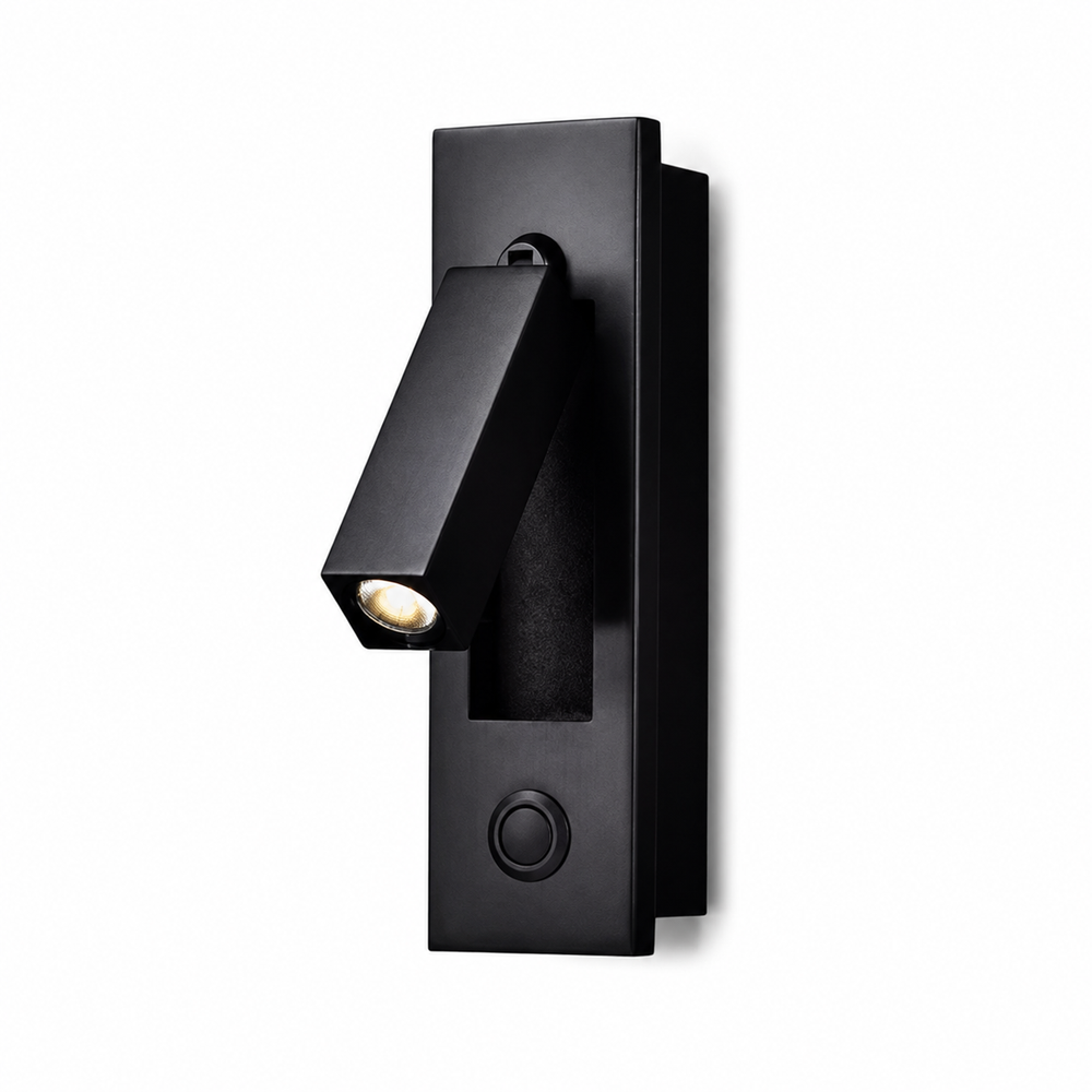 push button wall reading light