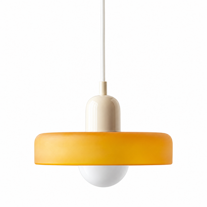 red pendant light