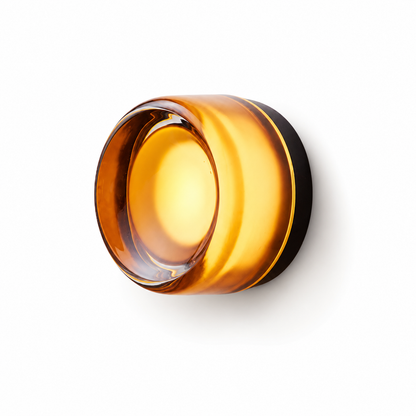 round amber glass wall sconce
