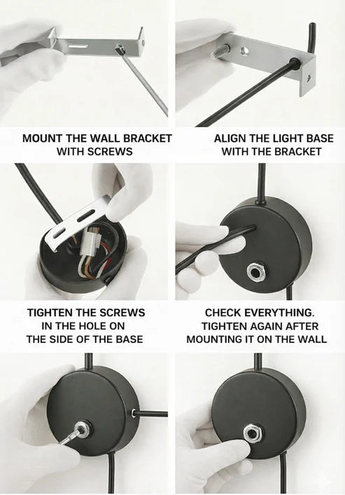 round backplate wall lamp