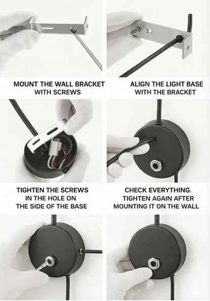 round backplate wall lamp