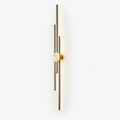 Modern Vertical Linear LED Wall Sconce with Round Center