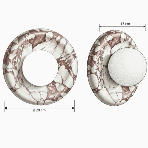 round marble wall sconce
