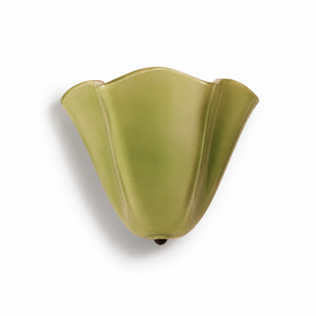 sculpted glass flower wall sconce
