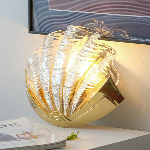 sculpted glass wall sconce