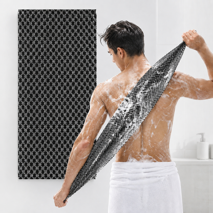 soft mesh shower towel